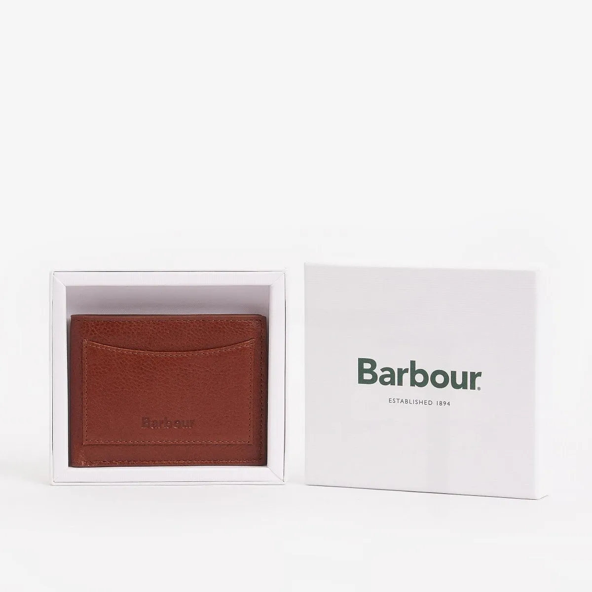 Barbour Belsay Leather Wallet in Brown