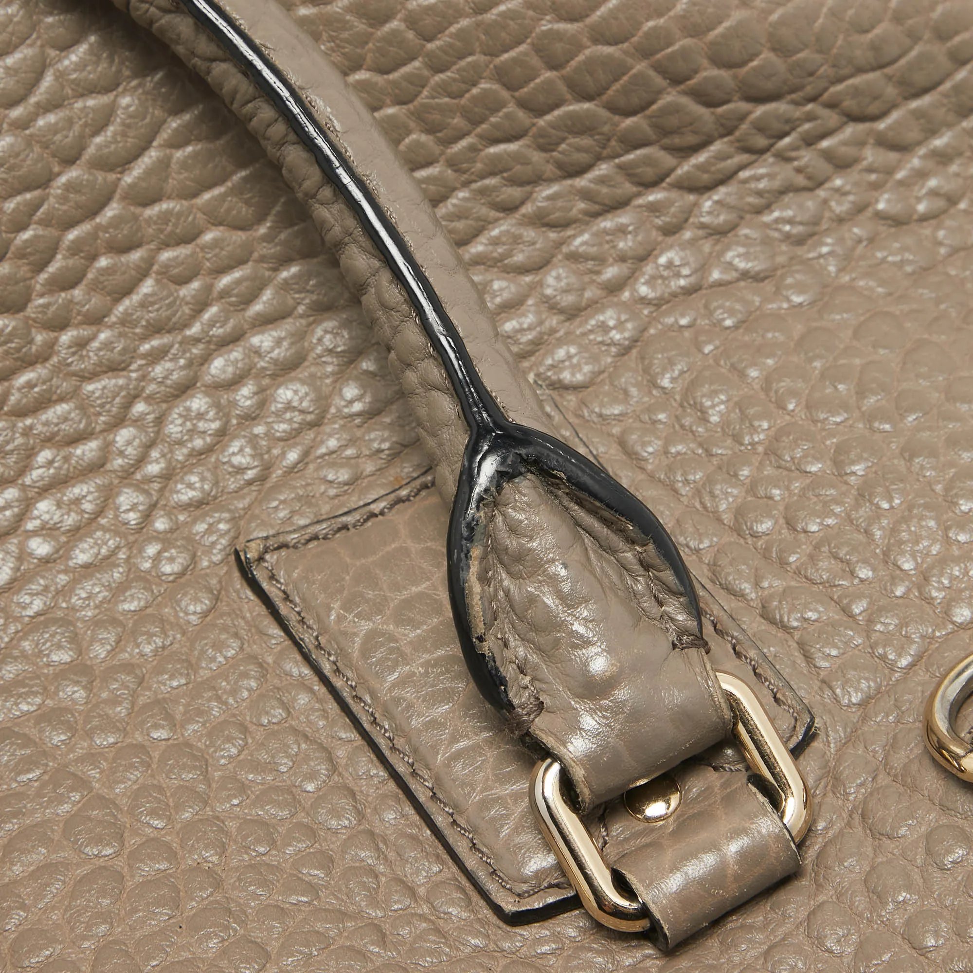 Burberry Beige Grain Leather Orchard Satchel