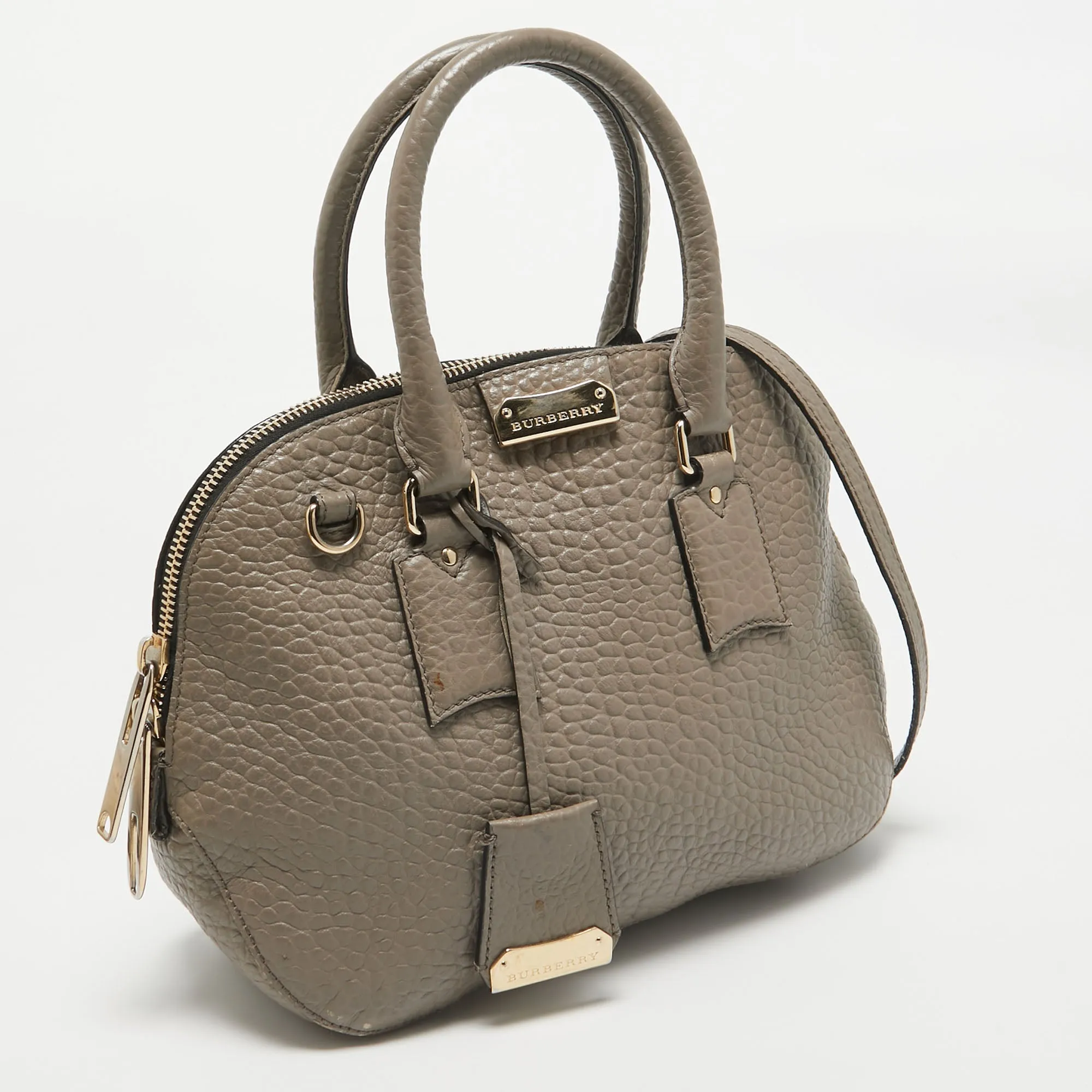 Burberry Beige Grain Leather Orchard Satchel