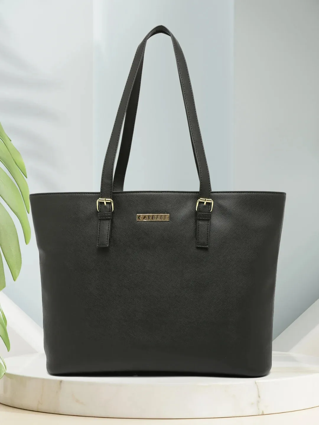 Caprese Holden Saffiano Tote Medium Black