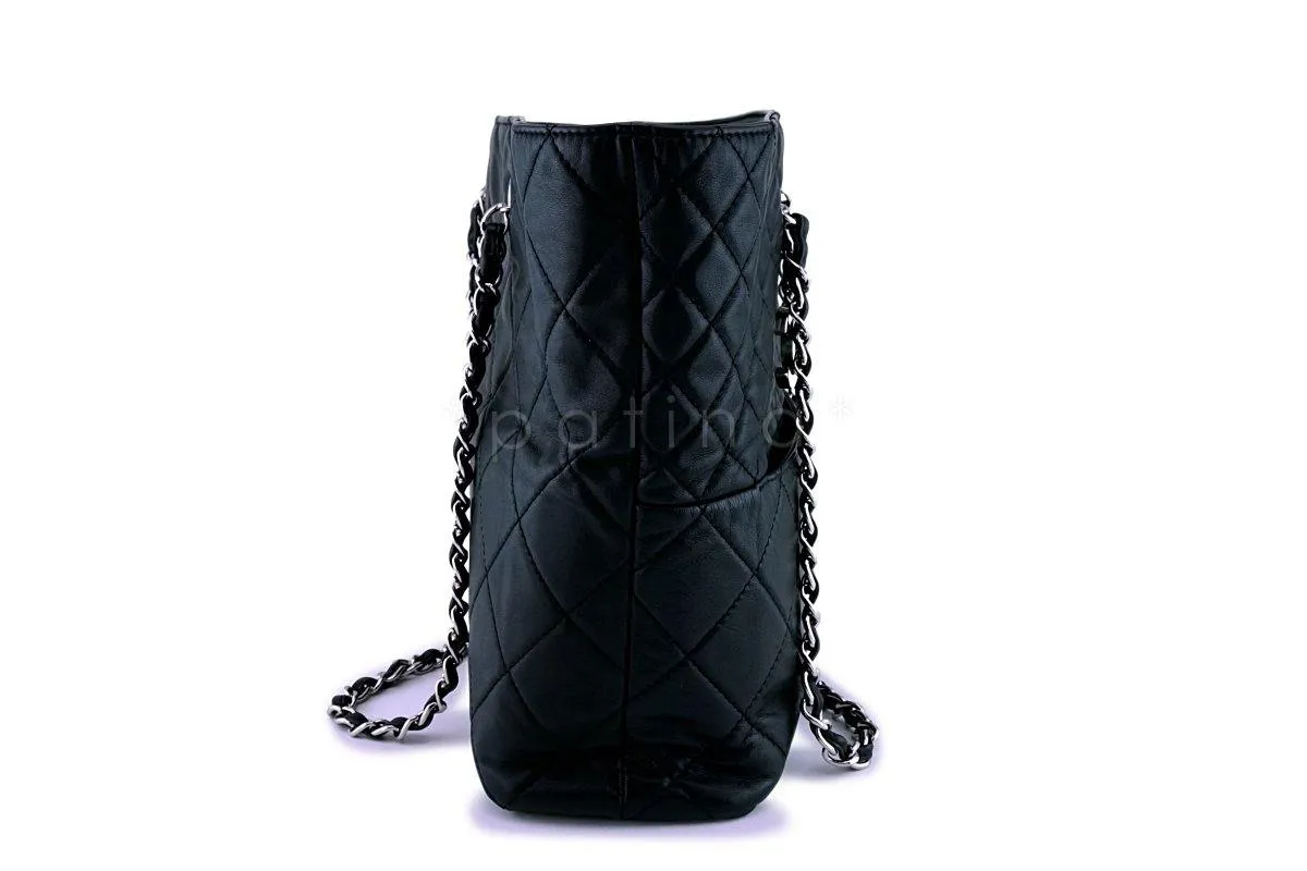 Chanel Black Calfskin In Business Quilted Tote Bag SHW