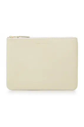 CLASSIC LEATHER POUCH  | OFF WHITE