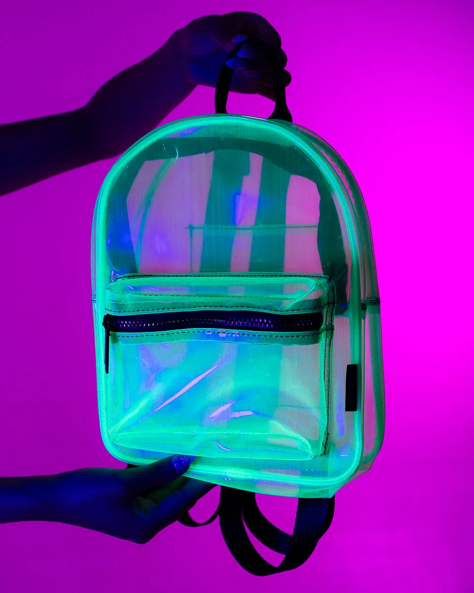 Clear Bubble Lime Mini Backpack