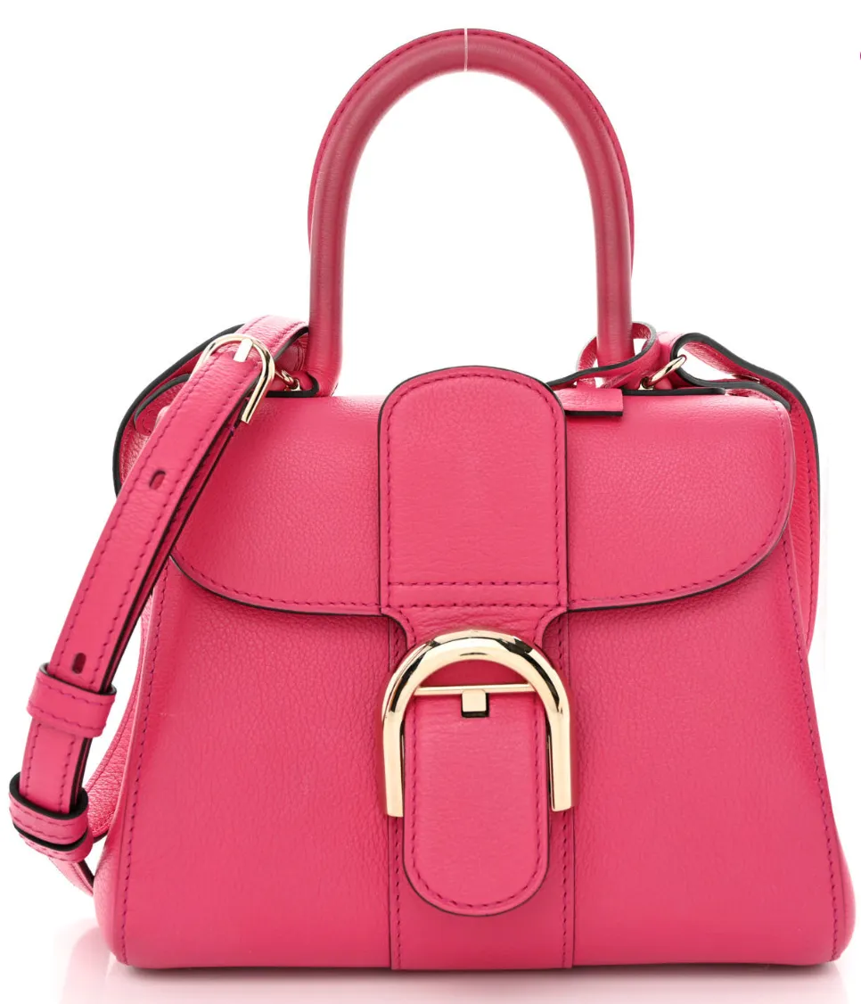 DELVAUX GRAINED CALFSKIN MINI BRILLANT SATCHEL