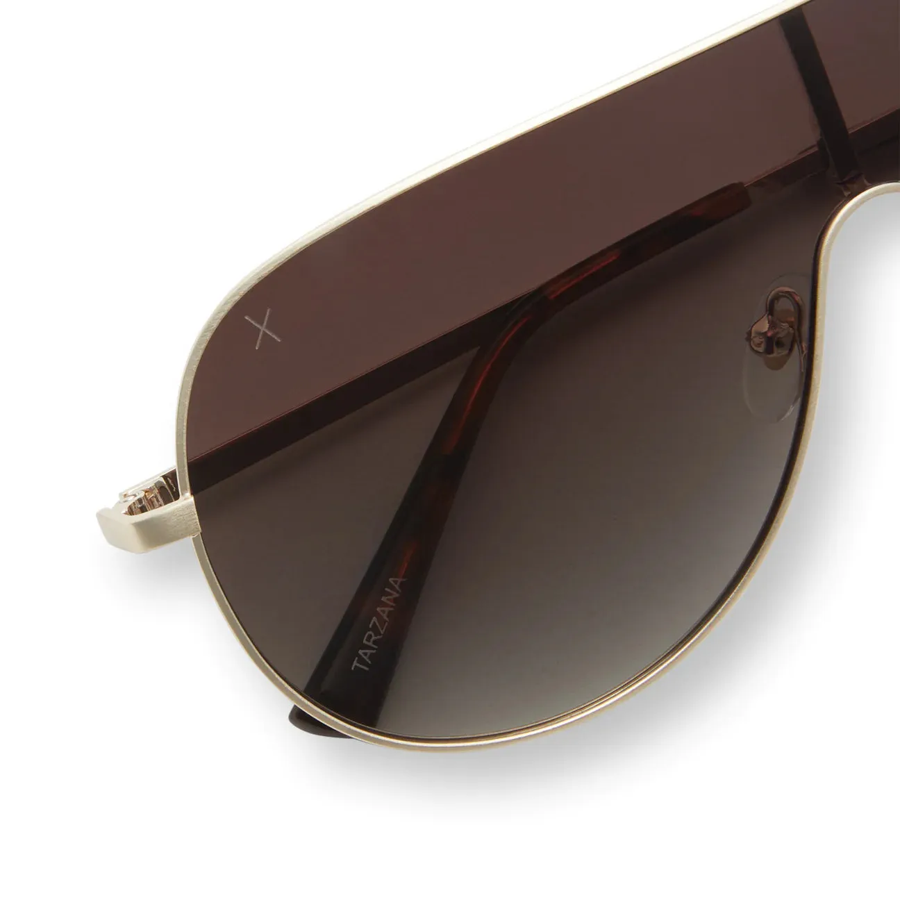 Dime Tarzana brushed gold brown gradient polarized sunglasses