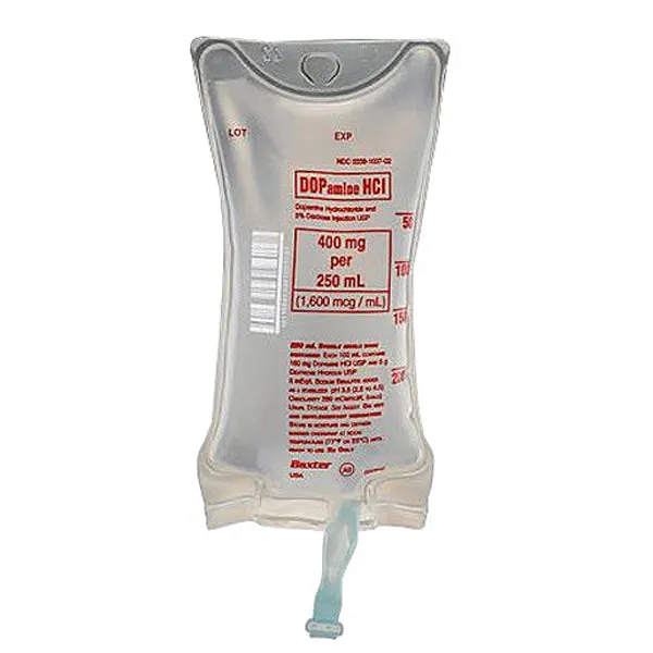 DOPamine Hydrochloride and 5% Dextrose Injection 250 mL IV Bags, 18/Case