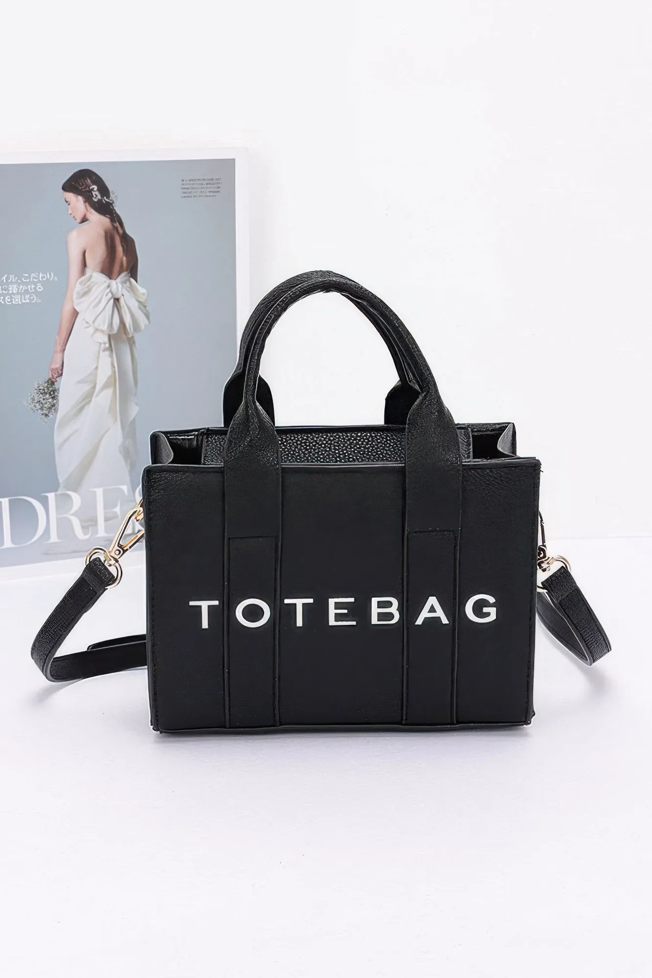 Faux Leather Tote Bag