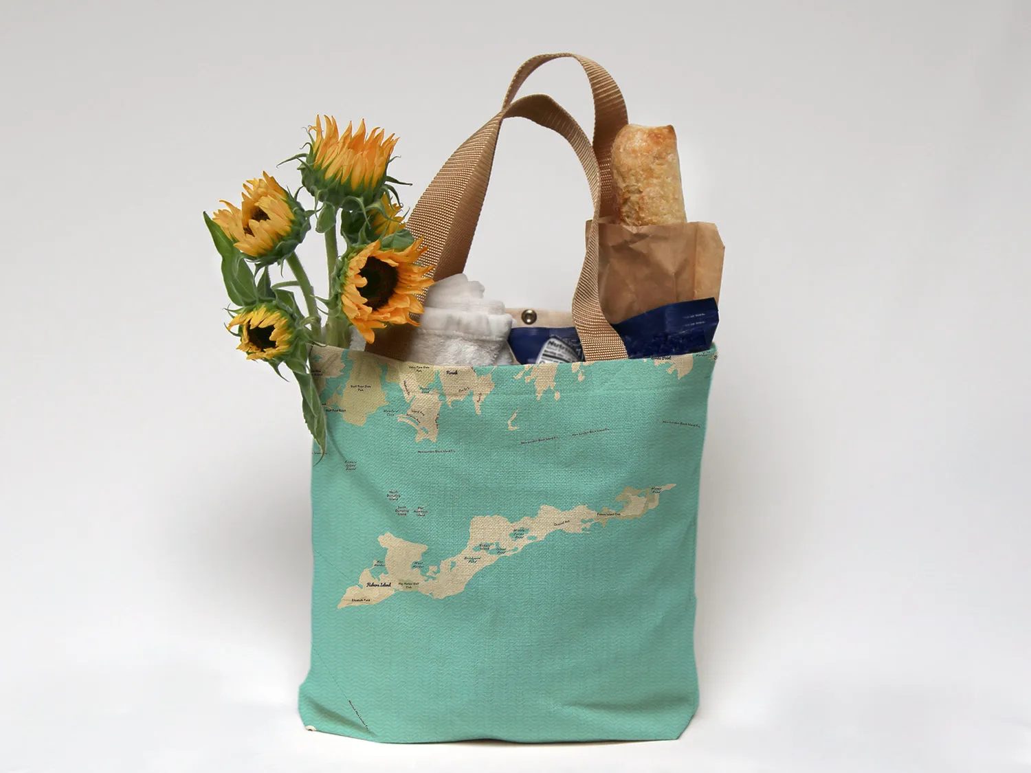 Fishers Island NY Modern Wave Tote