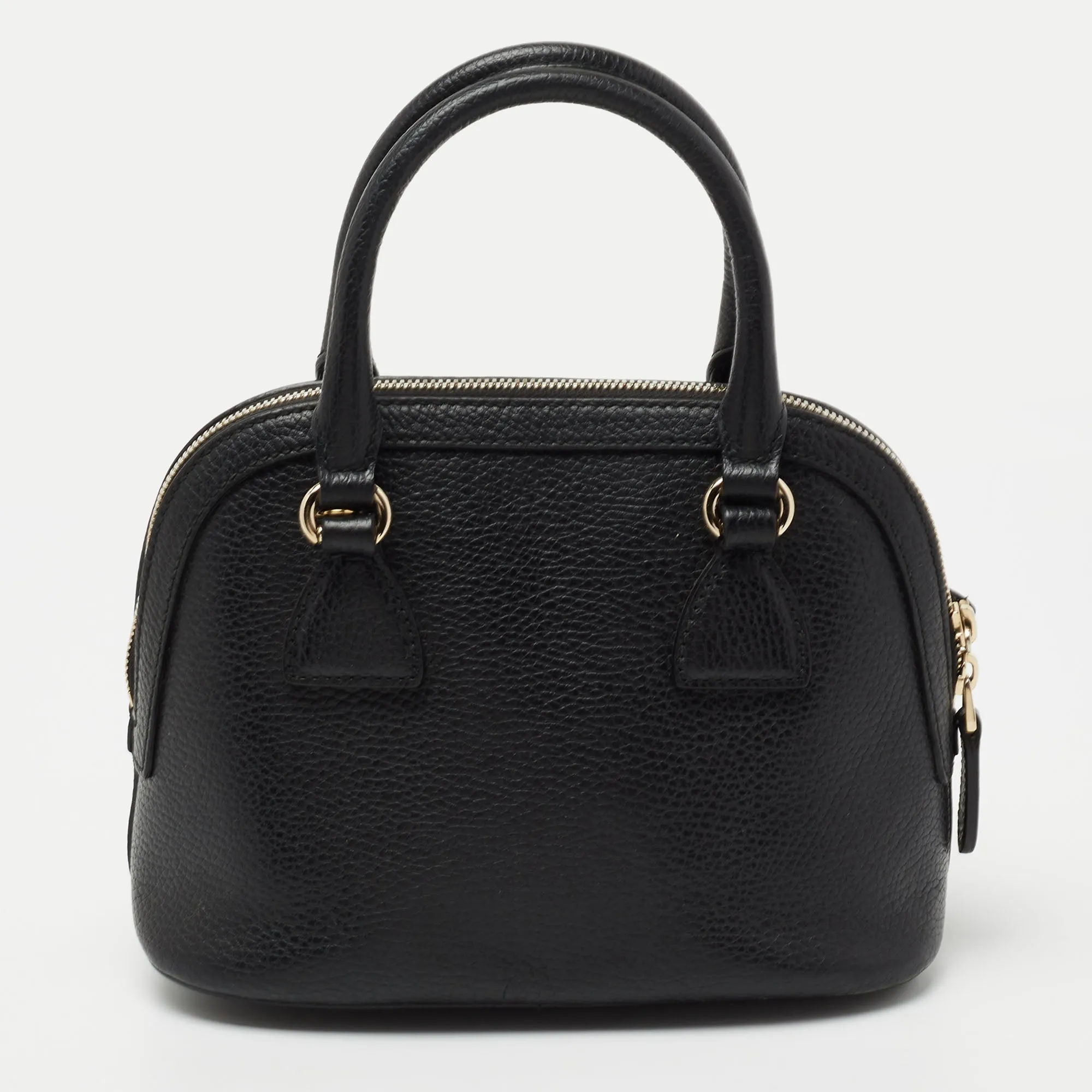 Gucci Black Leather Mini Dome Satchel