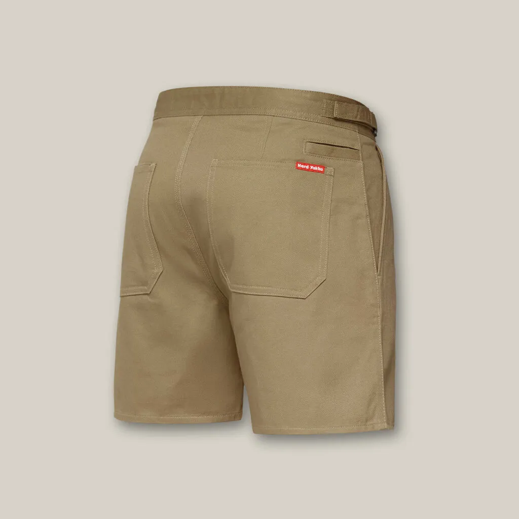 Hard Yakka Relaxed Fit Cotton Drill Short With Side Tabs (Y05340)