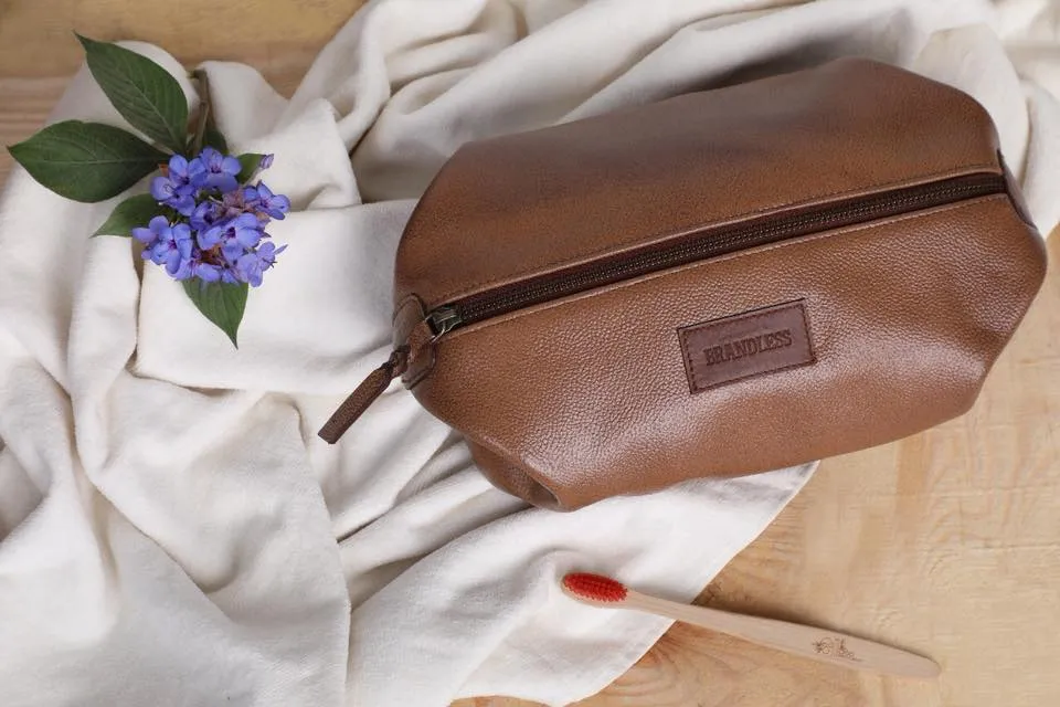 Leather Dopp Kit - Brown