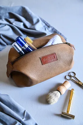 Leather Dopp Kit - Brown