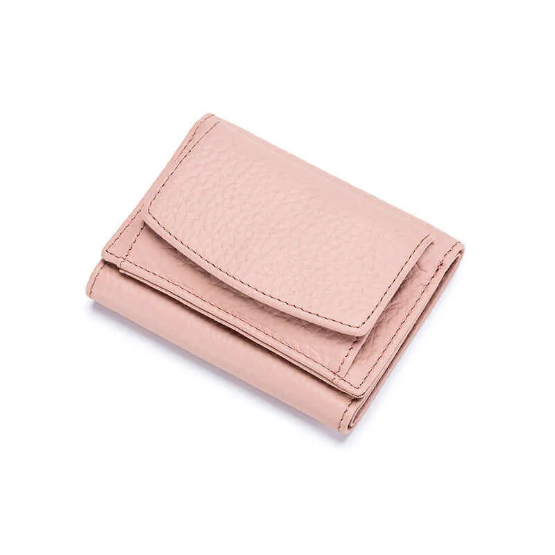 Leather RFID Mini Wallet With Coin Pocket