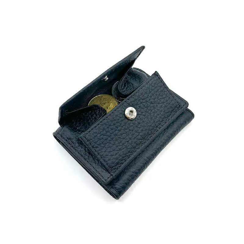 Leather RFID Mini Wallet With Coin Pocket