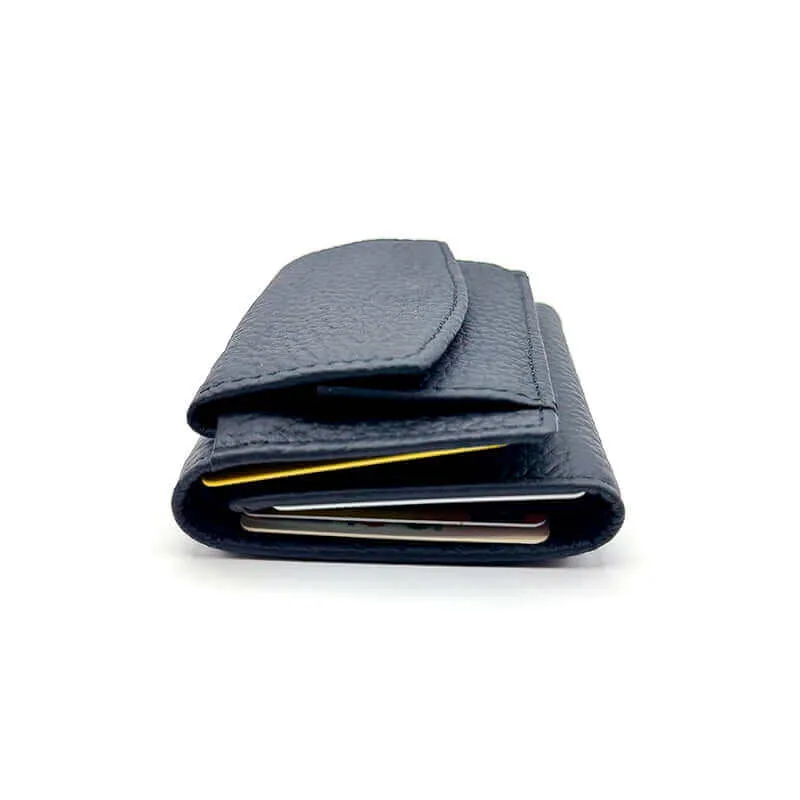 Leather RFID Mini Wallet With Coin Pocket