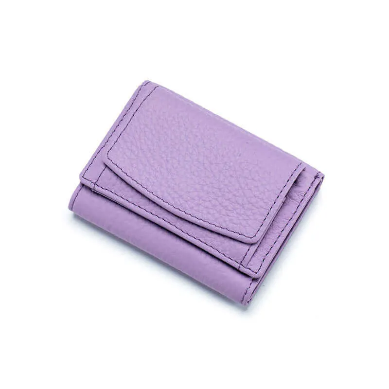 Leather RFID Mini Wallet With Coin Pocket