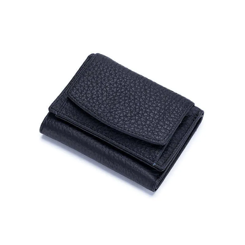 Leather RFID Mini Wallet With Coin Pocket