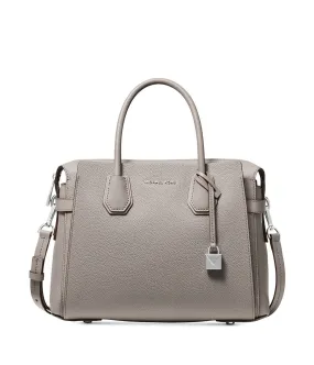 Michael Kors Mercer Belted Pebble Leather Satchel