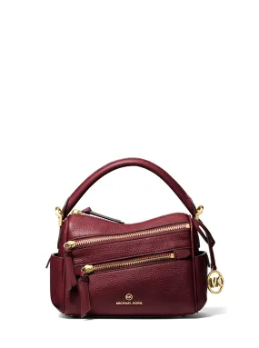 Michael Kors Women's Dark Berry Lorimer Small Pebbled Leather Satchel