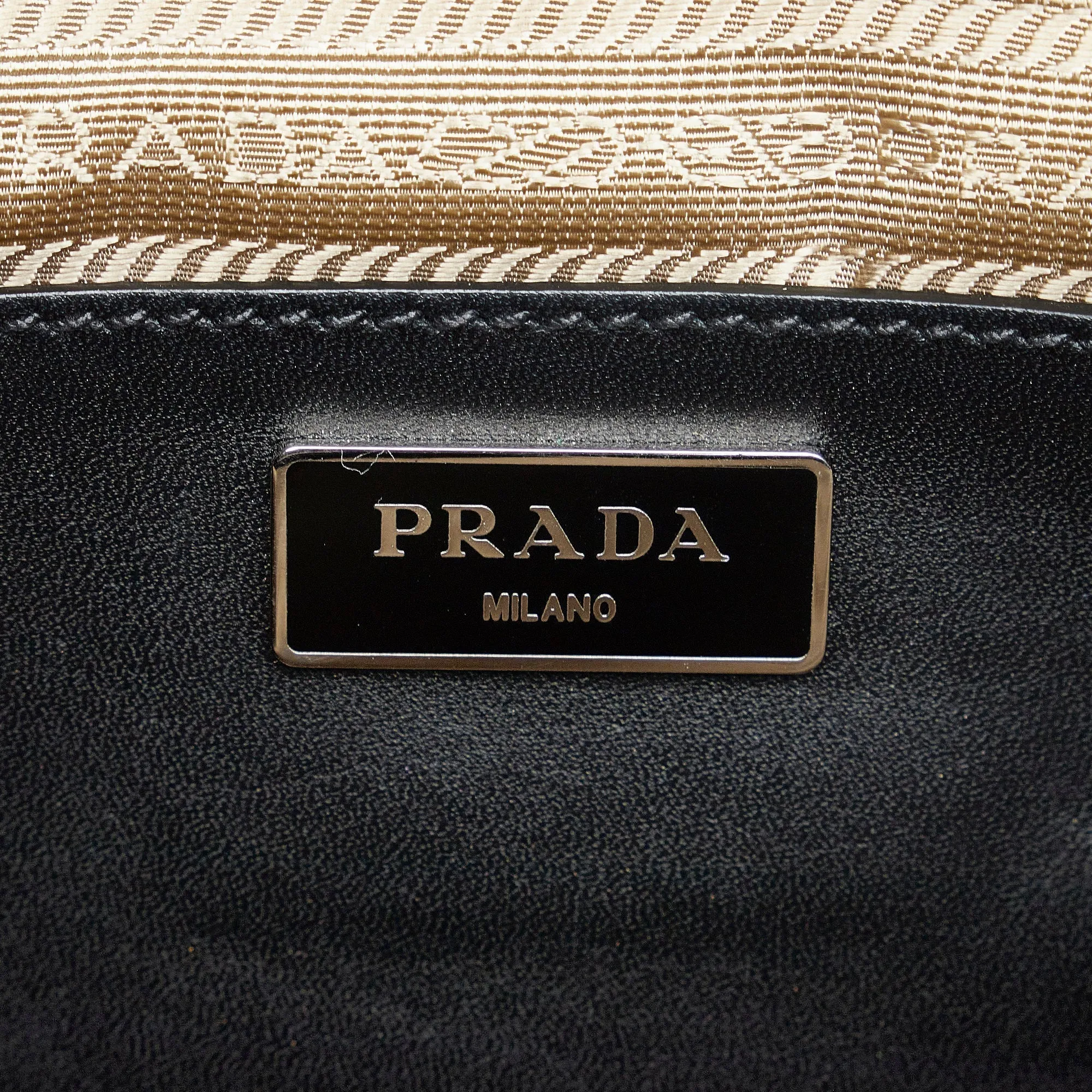 PRADA Small City Calf Hand Stitched Galleria Double Zip Satchel