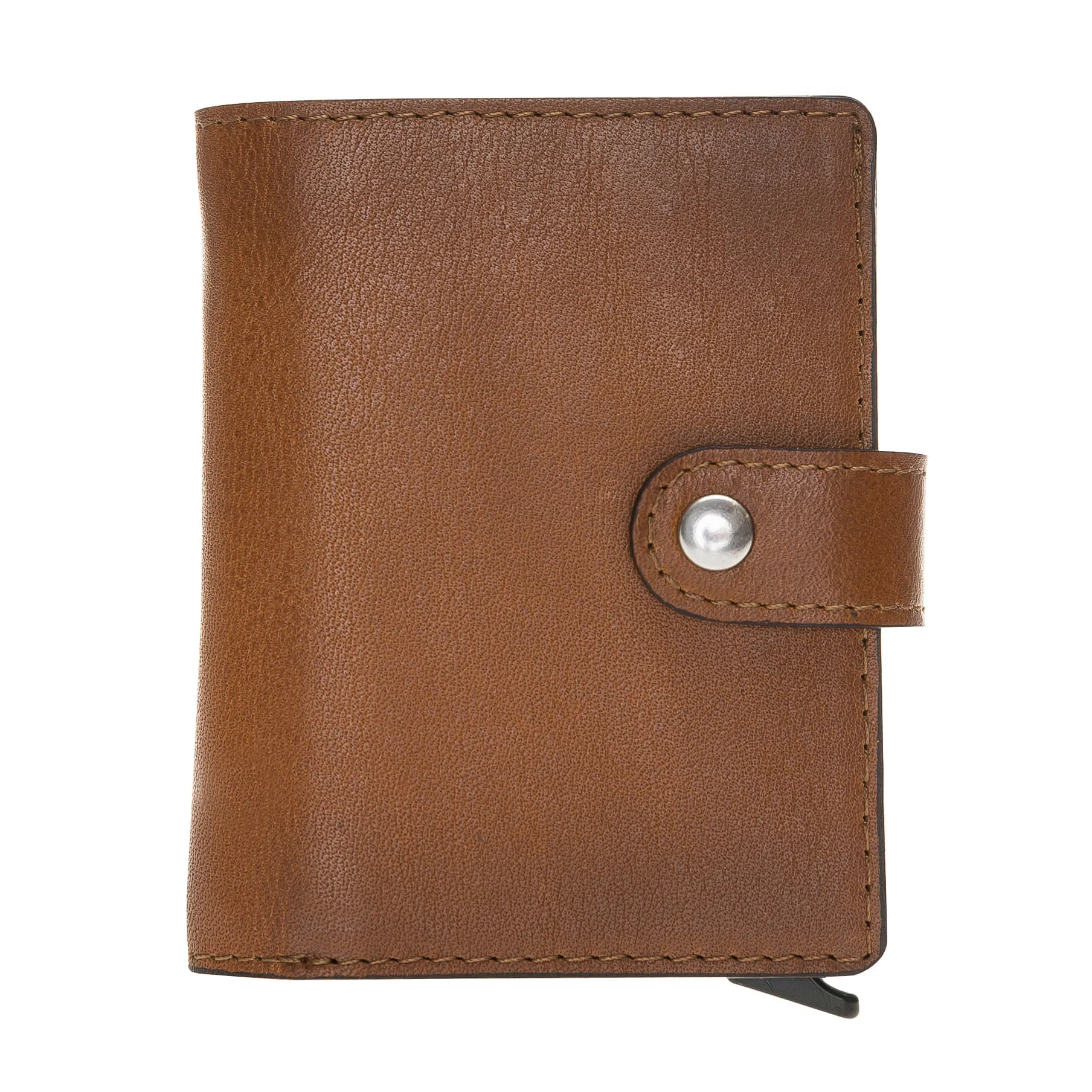 Premium RFID Blocking Leather Pop-Up AirTag Card Holder and Wallet