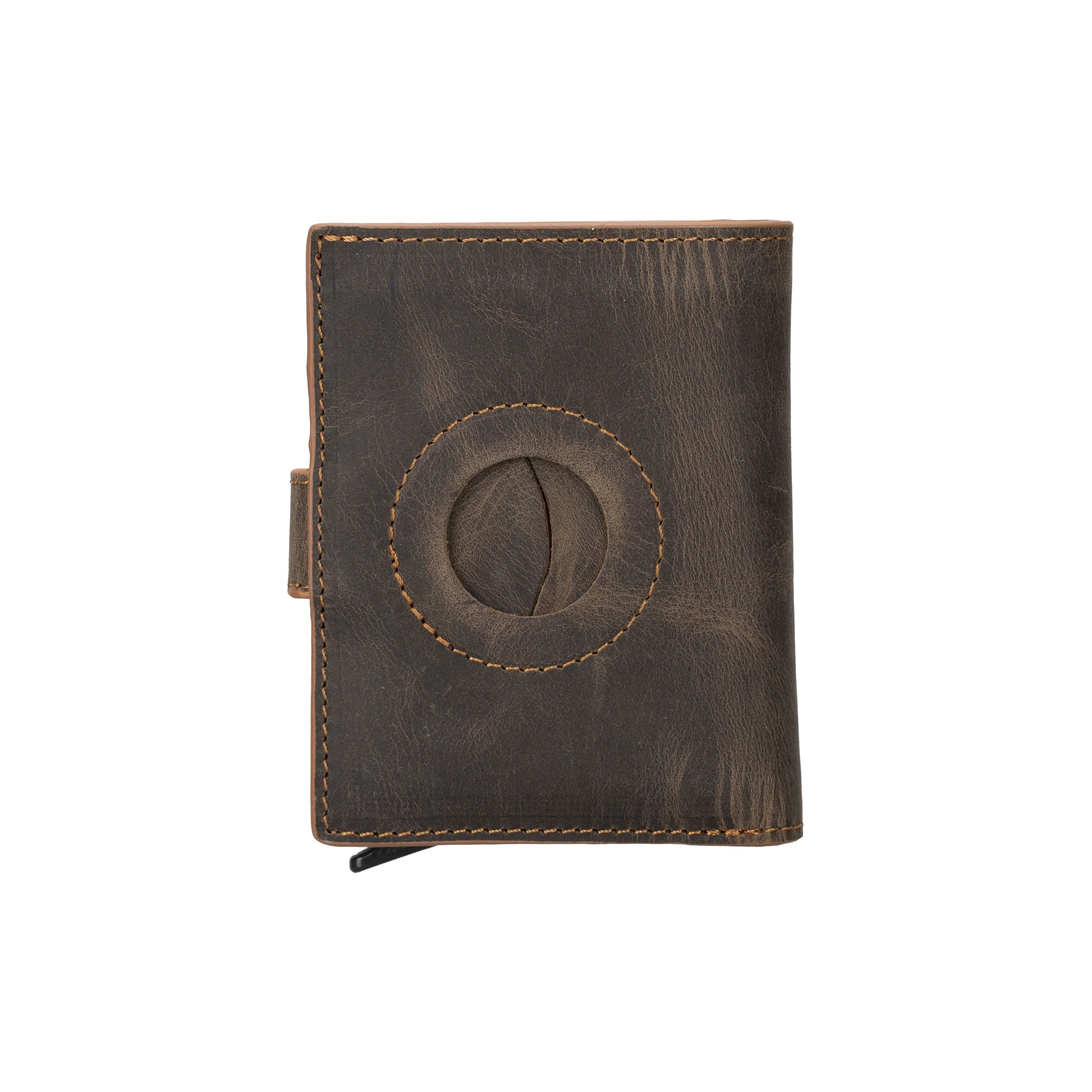 Premium RFID Blocking Leather Pop-Up AirTag Card Holder and Wallet