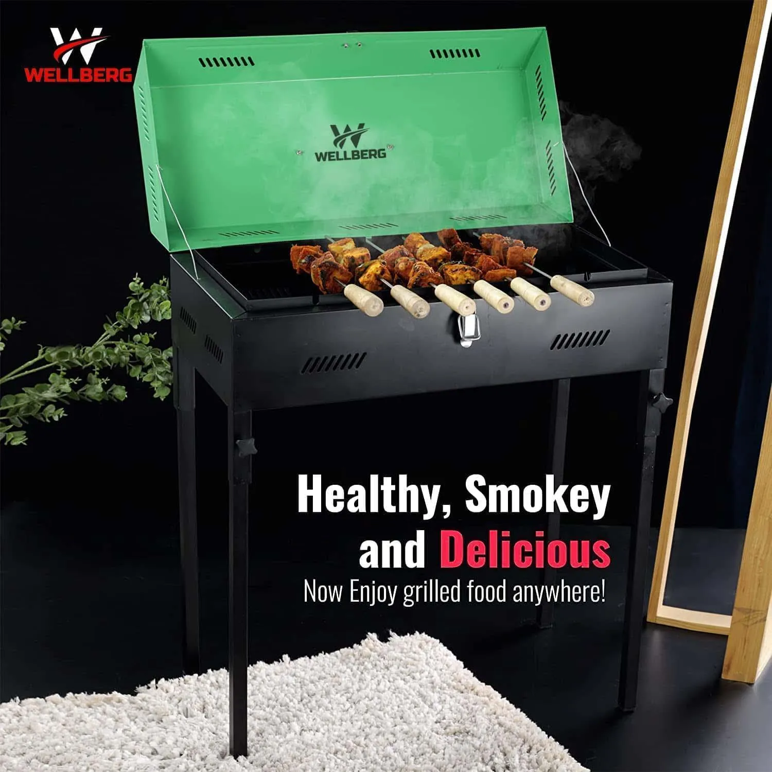 Premium Xl Charcoal Barbeque Grill With Lid