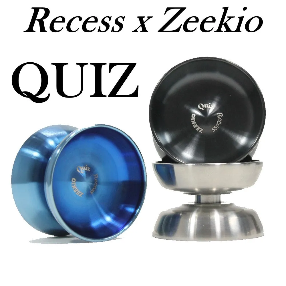 Recess x Zeekio Quiz Yo-Yo - 100% Steel YoYo - Comes Responsive but Plays Amazing Unresponsive too! Pouch Included!