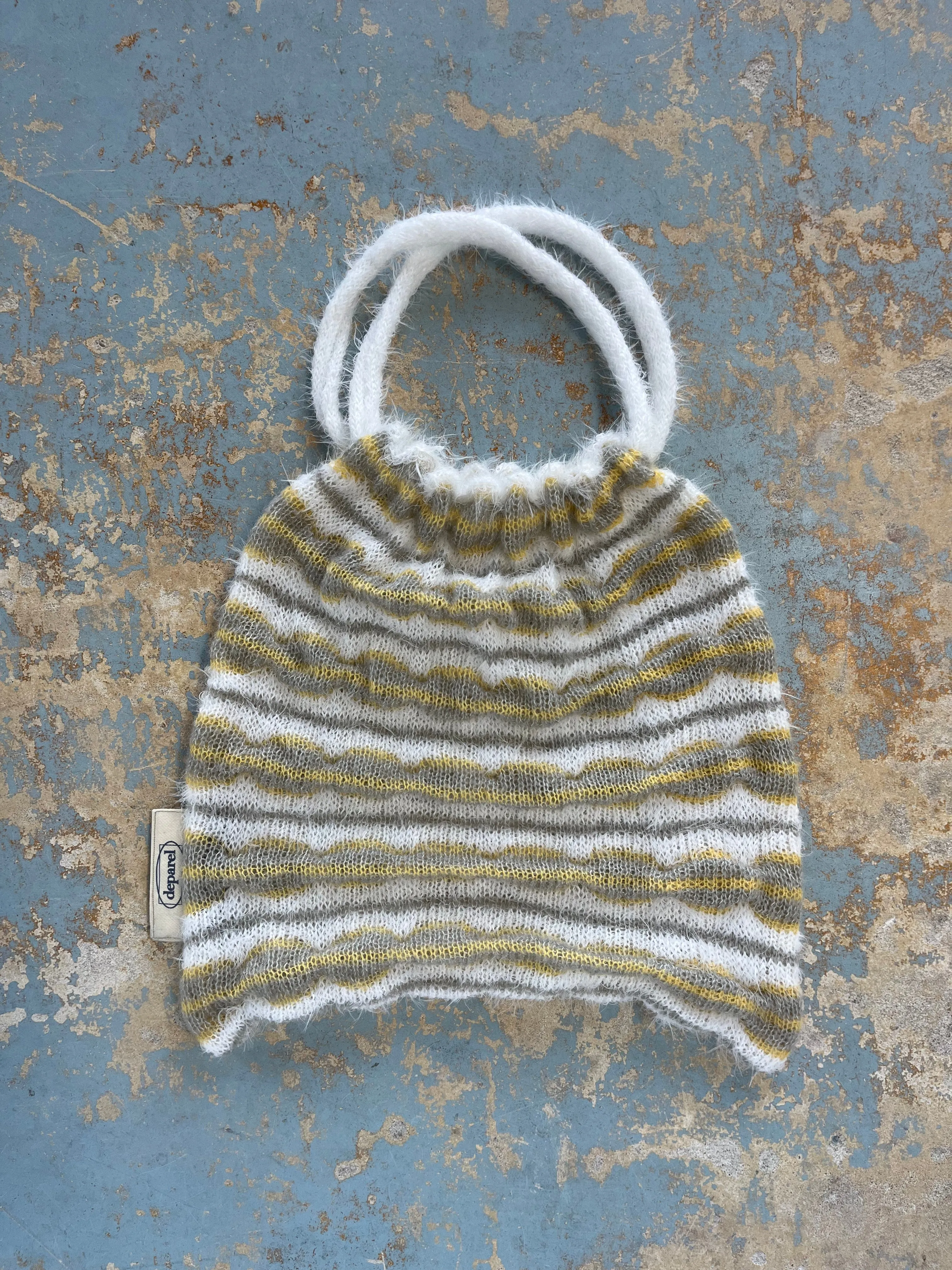 Reversible Knitted Bag Yellow