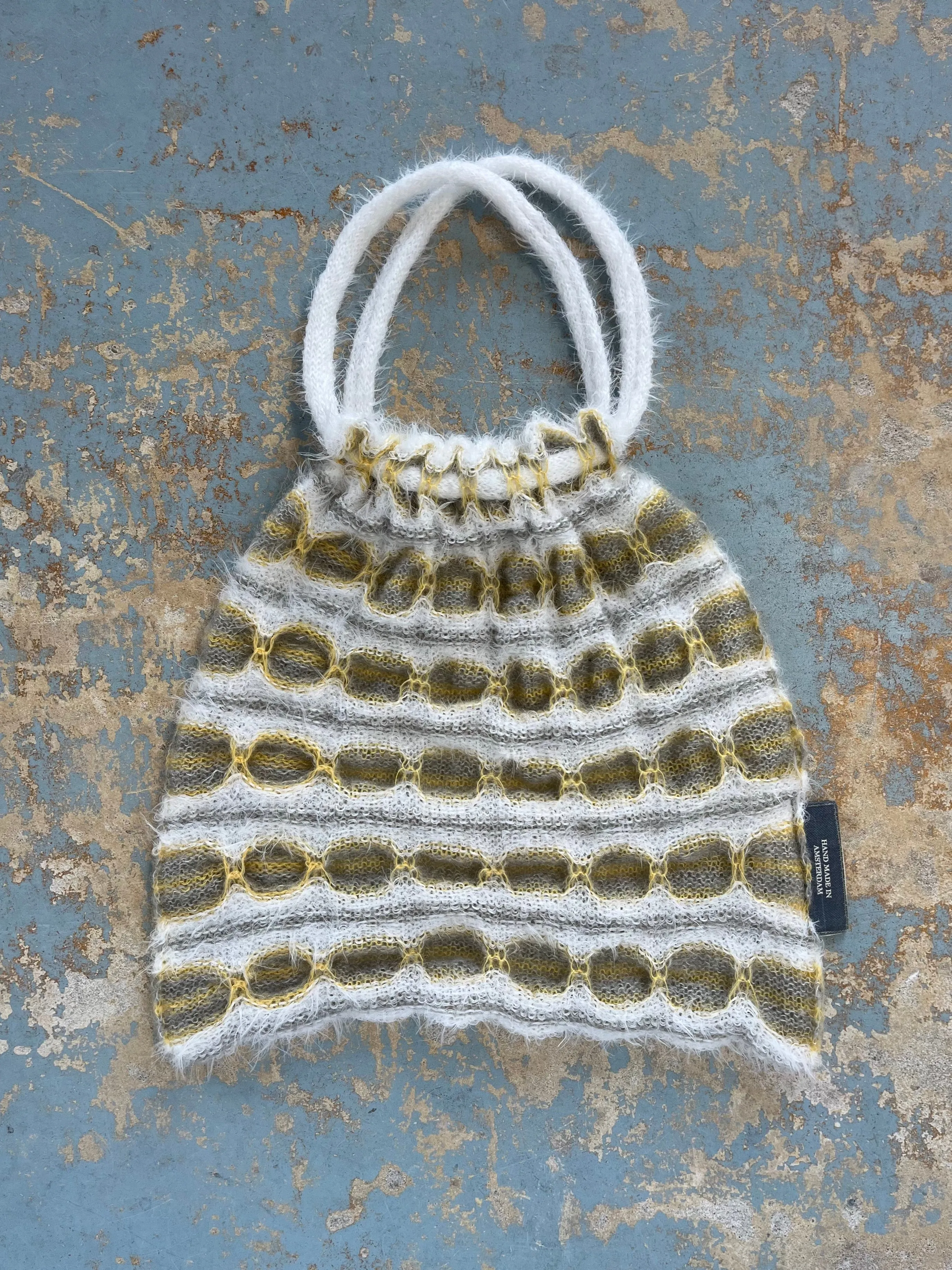 Reversible Knitted Bag Yellow