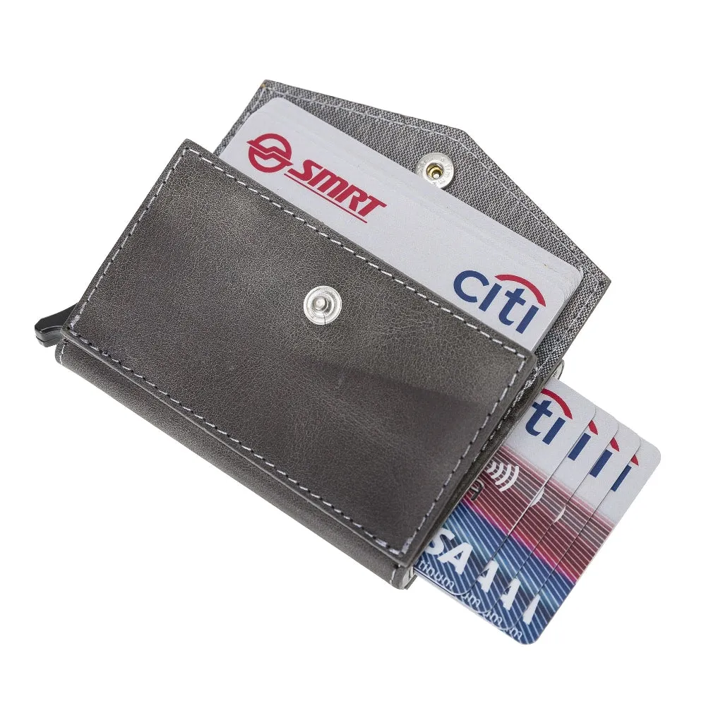 RFID Protected Card Holder Classic Flap Closure Wallet with Card and ID Slots