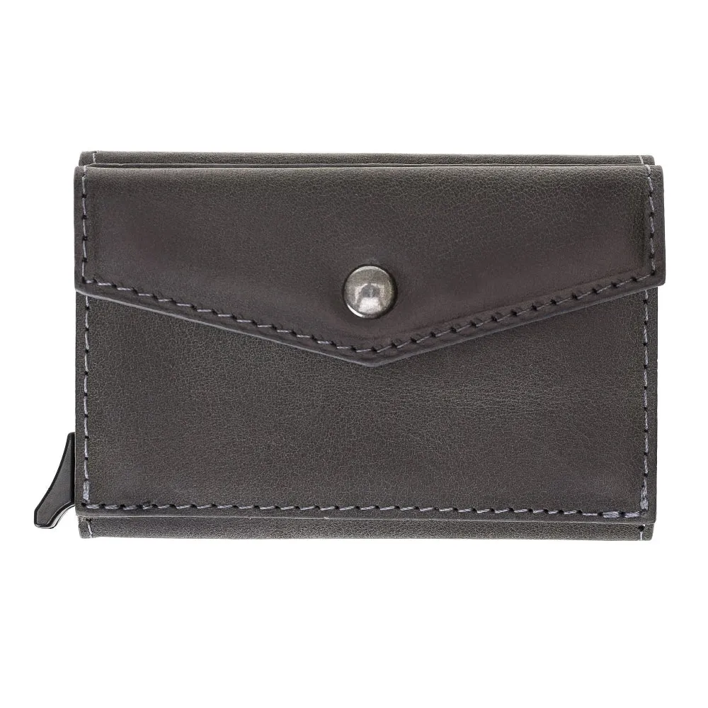 RFID Protected Card Holder Classic Flap Closure Wallet with Card and ID Slots