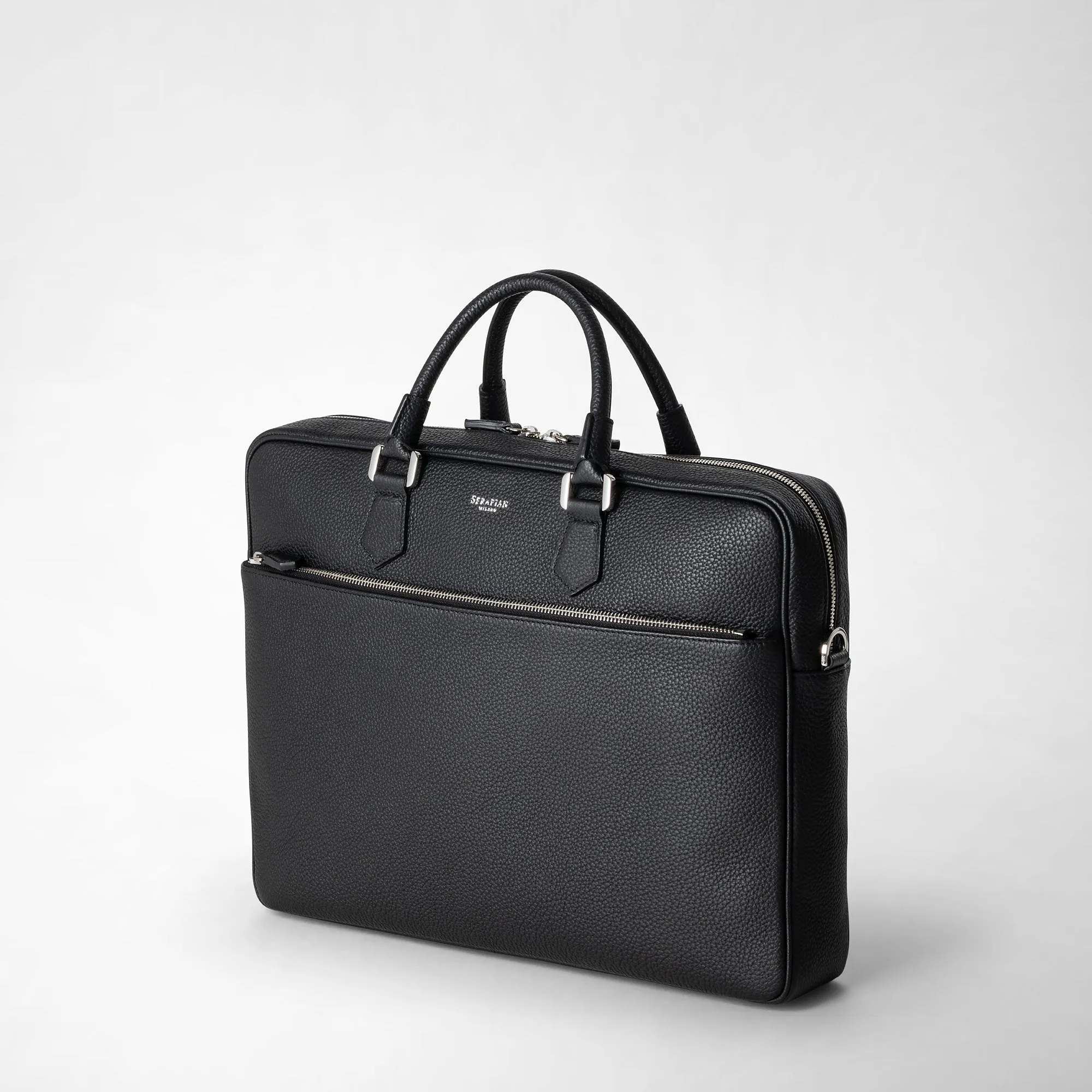 SLIM BRIEFCASE IN CACHEMIRE LEATHER