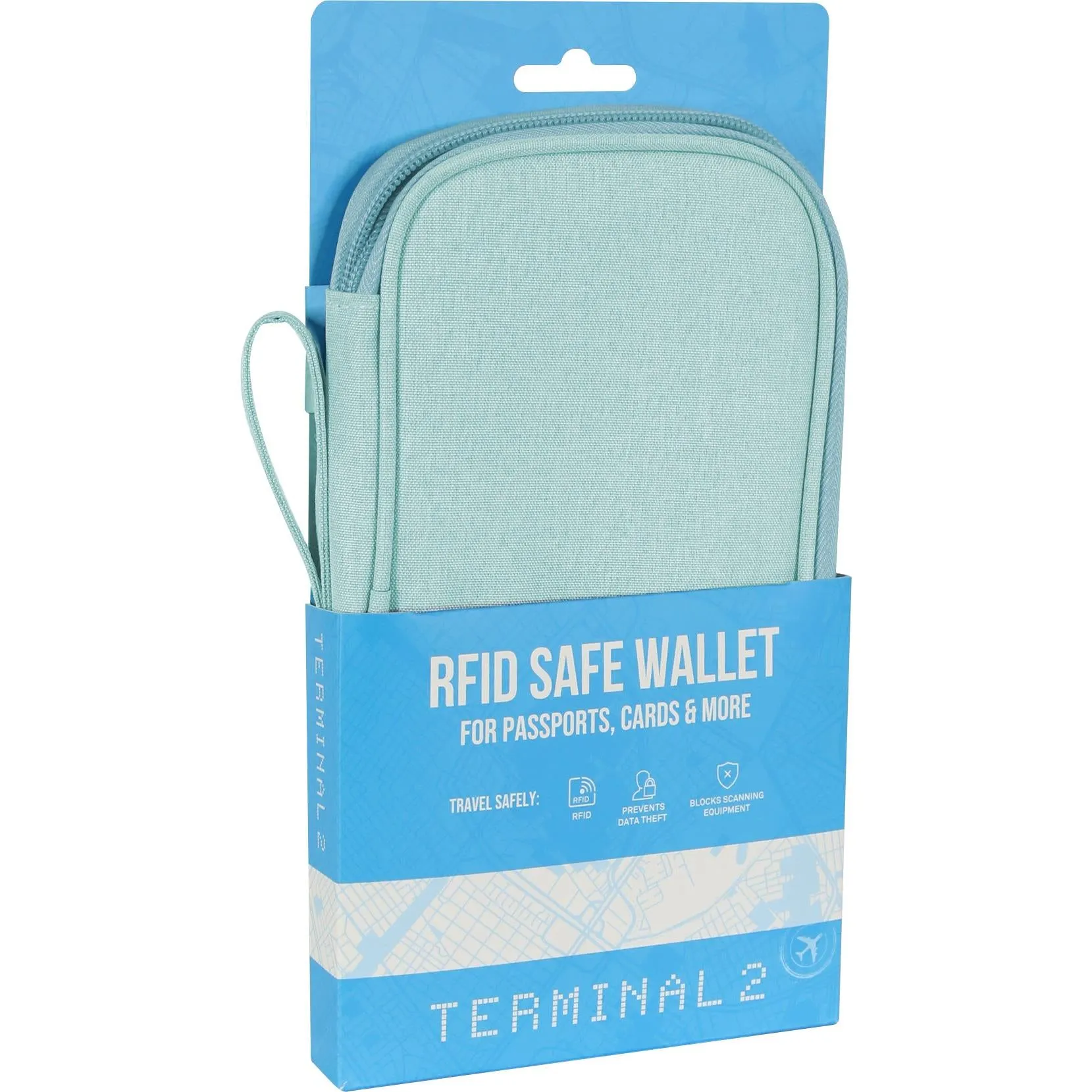 Terminal 2 Family RFID Passport Wallet (Blue)