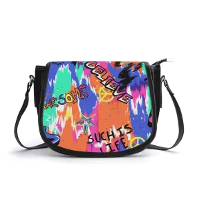 The Pock-It Saddle Handbag - Urban Graffiti