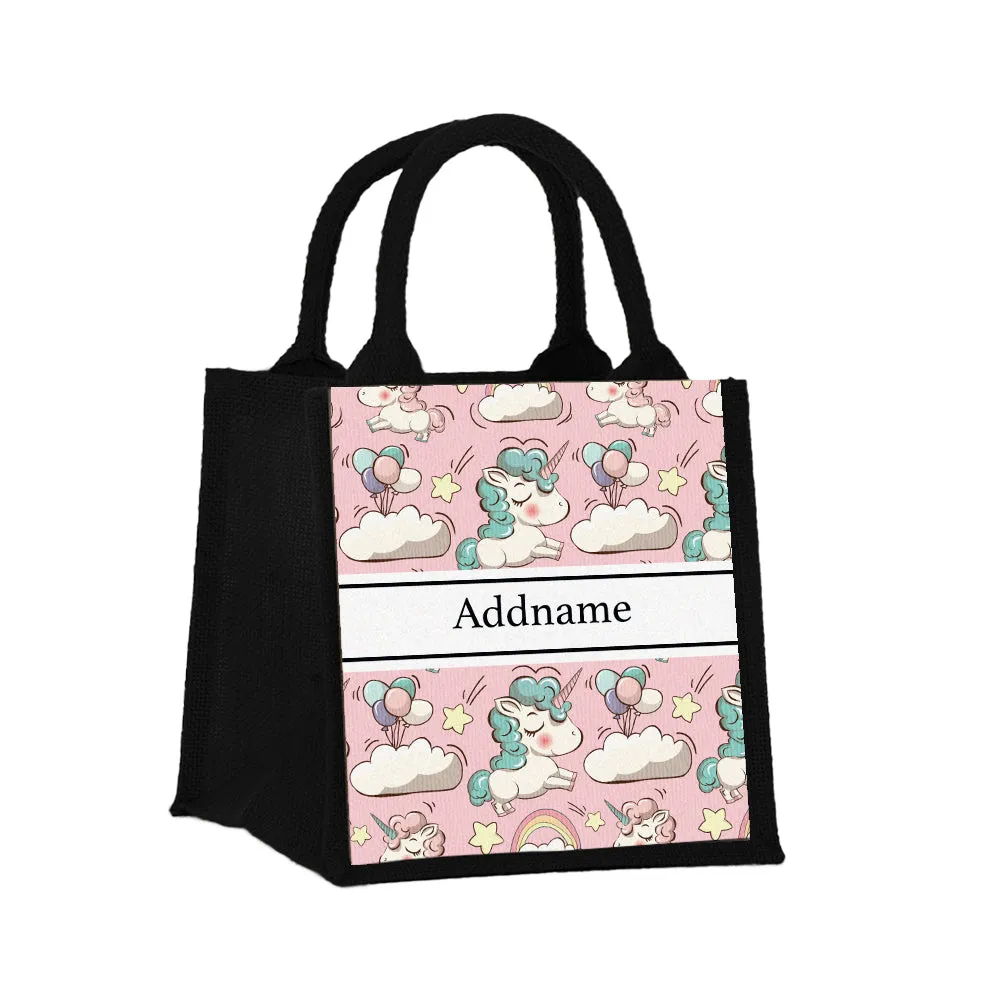 Unicorn Jute Tote Bag