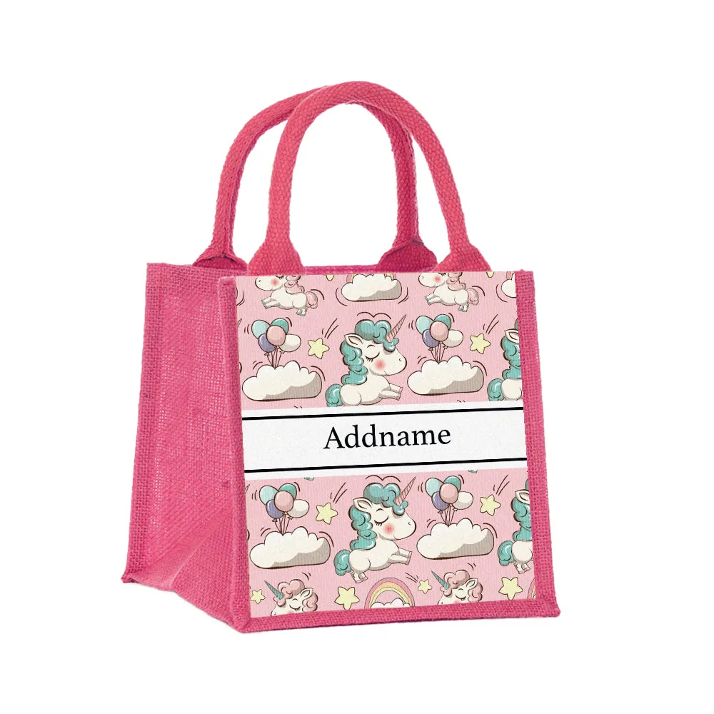 Unicorn Jute Tote Bag