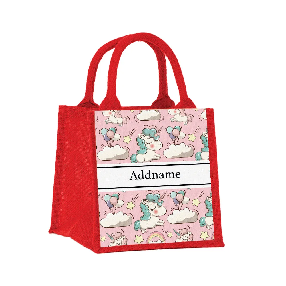 Unicorn Jute Tote Bag