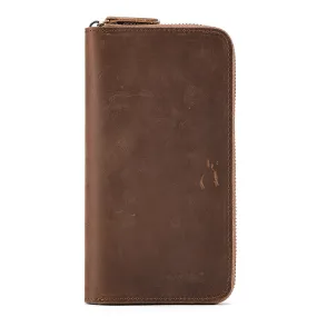 Zip Around Long Leather RFID Wallet